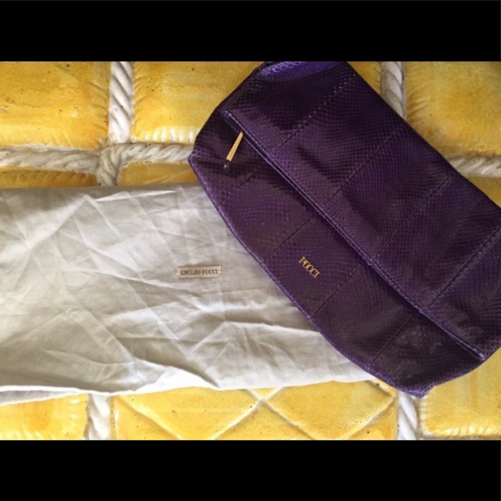 Emilio Pucci Snakeskin Python Clutch Reserved - image 3